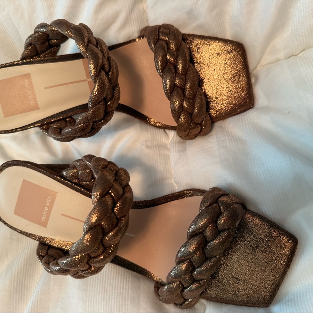 Dolce Vita Bronze Braided Heels
